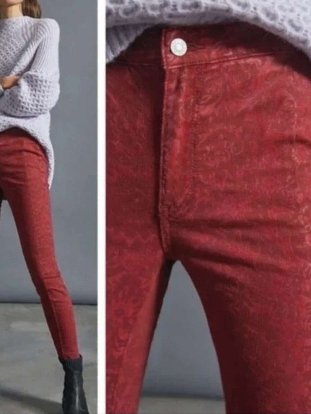 Pilcro High Rise Jeggings Size 31 - Red